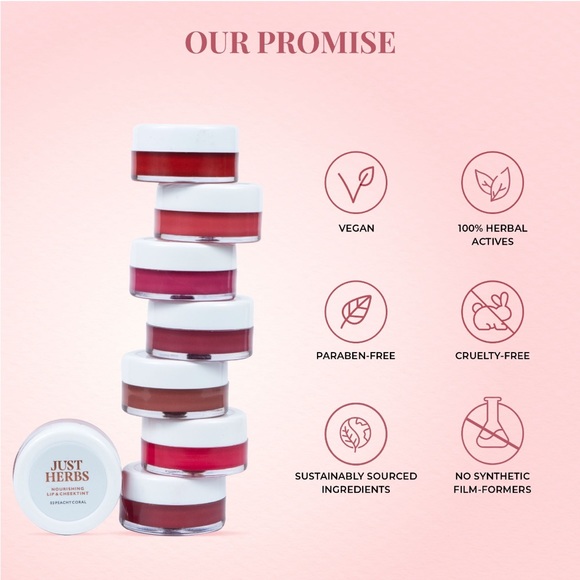 Just Herbs Lip & Cheek Tint & blush for eyelids : 04 Mahogany | NWT - Picture 8 of 16